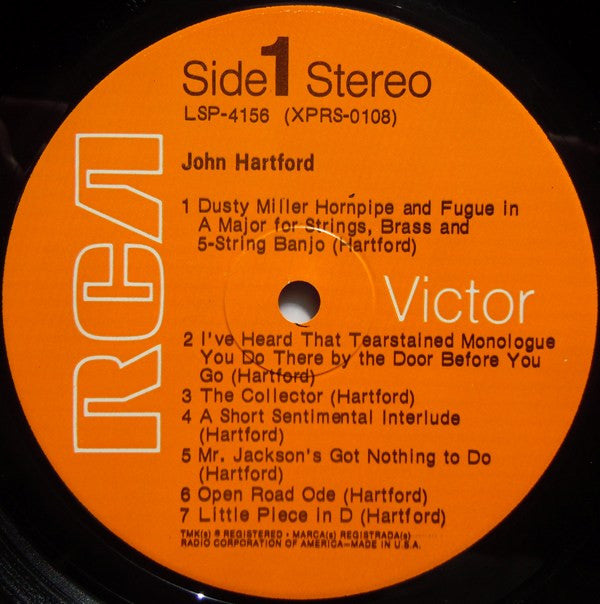 John Hartford : John Hartford (LP, Album, Ind)