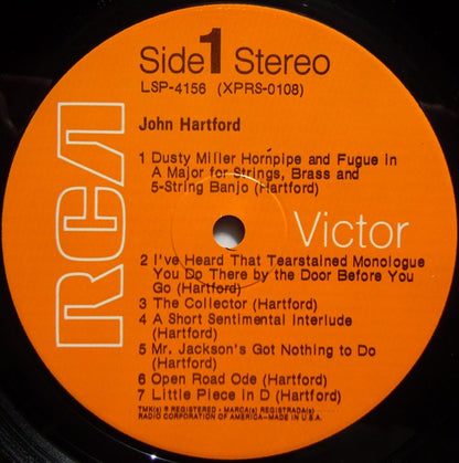 John Hartford : John Hartford (LP, Album, Ind)