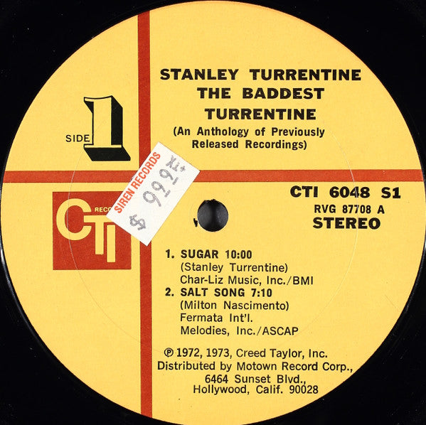 Stanley Turrentine : The Baddest Turrentine (LP, Comp, Pit)