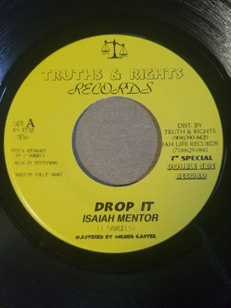 Isaiah Mentor / Verdie Green : Drop It / Rose In A Garden (7")