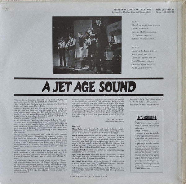 Jefferson Airplane : Takes Off (LP, Album, RE, Ind)