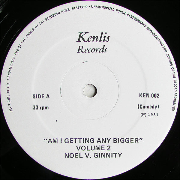 Noel V. Ginnity : Am I Getting Any Bigger - Volume 2 (LP, Album)