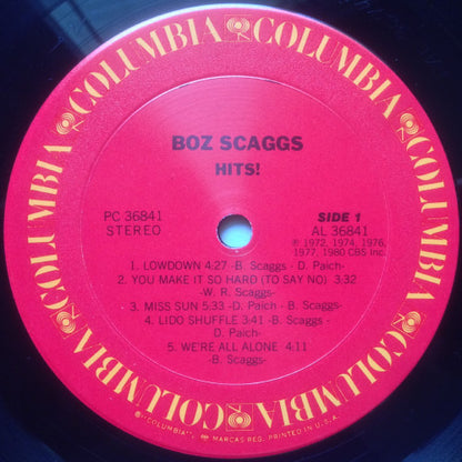 Boz Scaggs : Hits! (LP, Comp, Car)