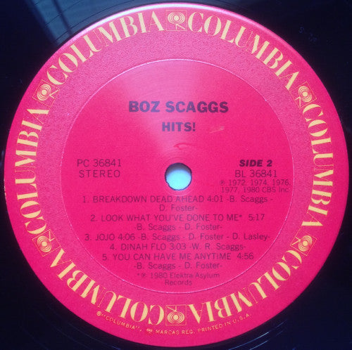 Boz Scaggs : Hits! (LP, Comp, Car)