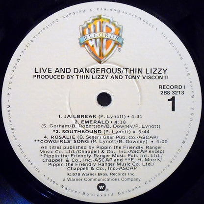 Thin Lizzy : Live And Dangerous (2xLP, Album, Win)