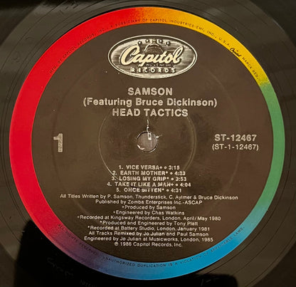 Samson (3) Featuring Bruce Dickinson : Head Tactics (LP, Comp)