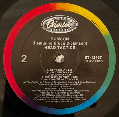 Samson (3) Featuring Bruce Dickinson : Head Tactics (LP, Comp)