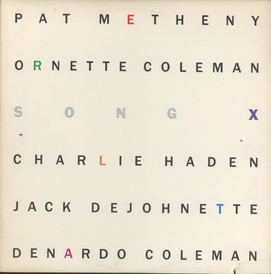 Pat Metheny / Ornette Coleman : Song X (LP, Album, Wak)