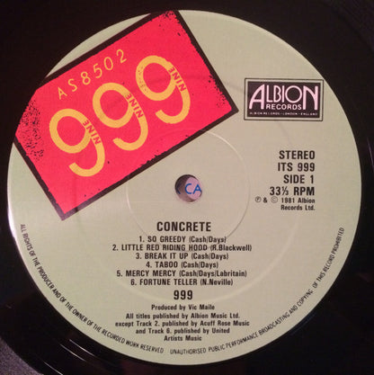 999 : Concrete (LP, Album)