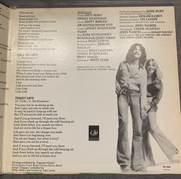 Buckingham Nicks : Buckingham Nicks (LP, Album, M/Print, 6 -)