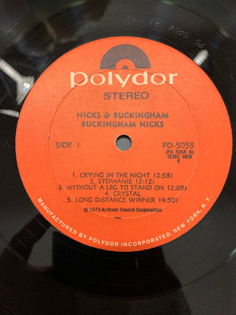 Buckingham Nicks : Buckingham Nicks (LP, Album, M/Print, 6 -)