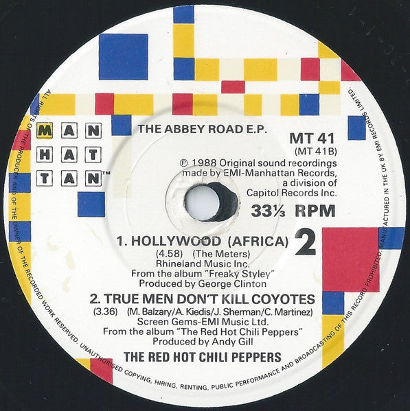 The Red Hot Chili Peppers* : The Abbey Road E.P. (7", EP)