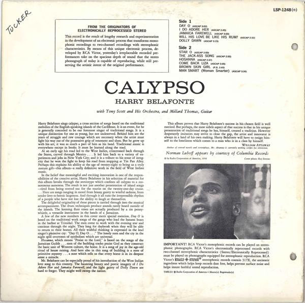Harry Belafonte : Calypso (LP, Album, RE)