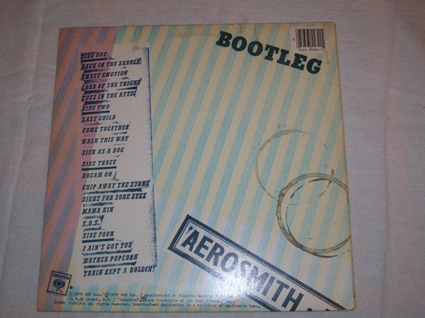 Aerosmith : Live! Bootleg (2xLP, Album, Car)