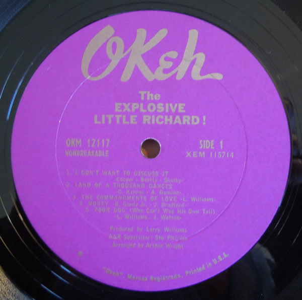 Little Richard : The Explosive Little Richard (LP, Album, Mono)