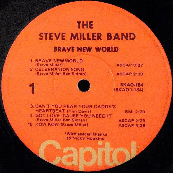 The Steve Miller Band* : Brave New World (LP, Album, RE, Win)