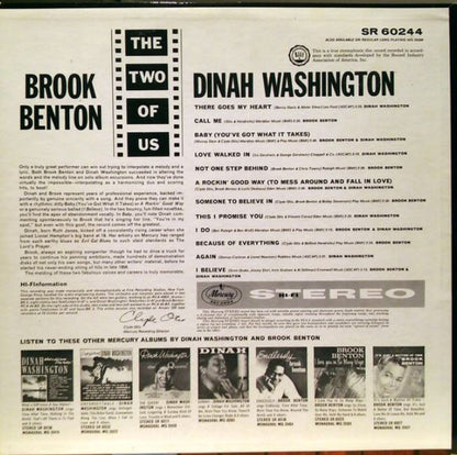 Dinah Washington And Brook Benton : The Two Of Us (LP, Album)