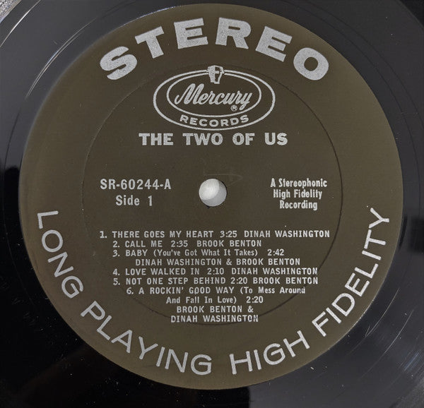 Dinah Washington And Brook Benton : The Two Of Us (LP, Album)