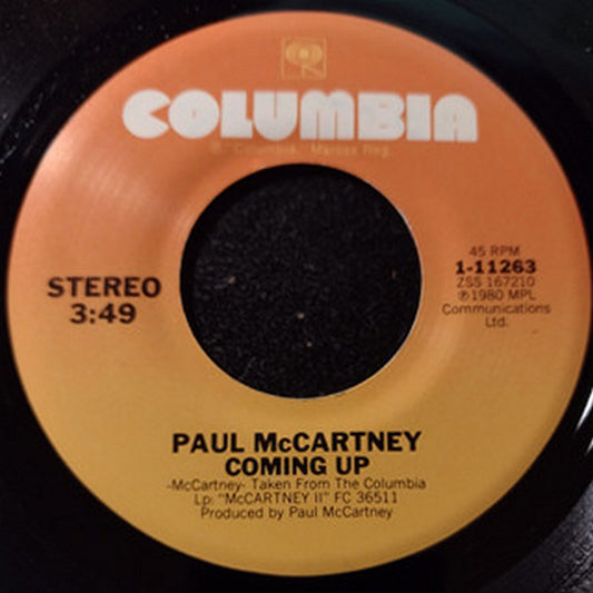 Paul McCartney : Coming Up / Coming Up (Live At Glasgow) / Lunch Box, Odd Sox (7", Single)
