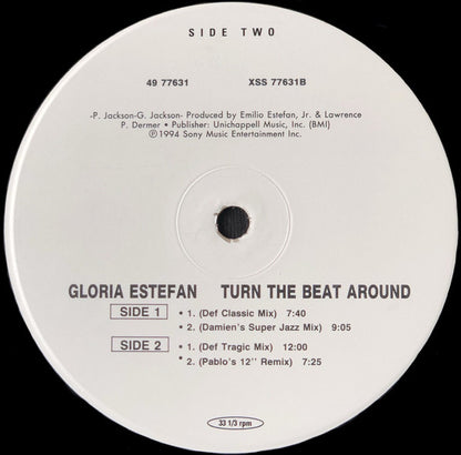 Gloria Estefan : Turn The Beat Around (12", Single)
