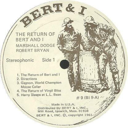 Bob "Bert" Bryan* And Marshall "I" Dodge* : The Return Of Bert And I (LP, Album)