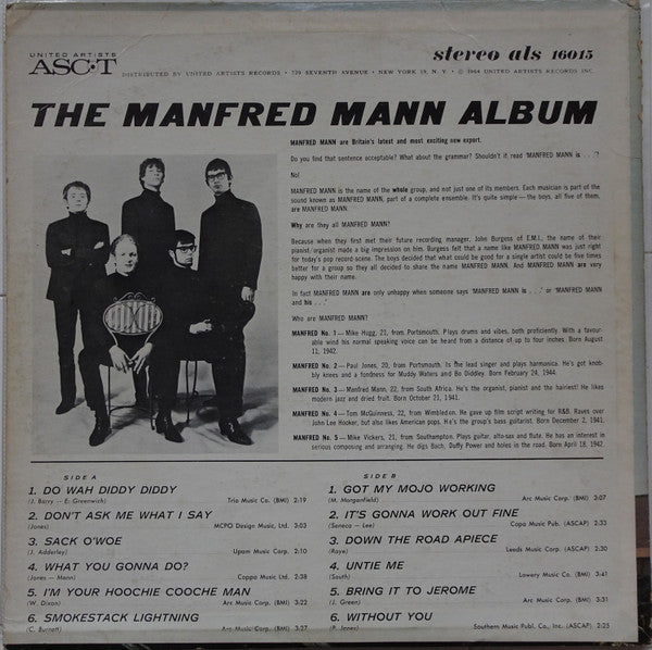 Manfred Mann : The Manfred Mann Album (LP, Album, Pit)