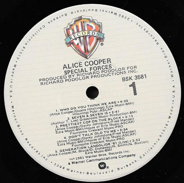 Alice Cooper (2) : Special Forces (LP, Album, Jac)