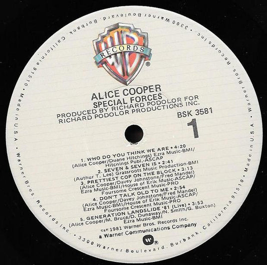 Alice Cooper (2) : Special Forces (LP, Album, Jac)