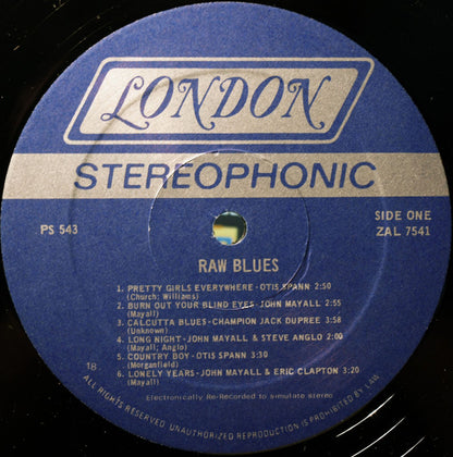 Various : Raw Blues (LP, Comp, RP, Pre)