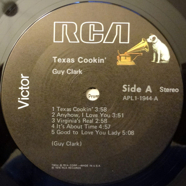 Guy Clark : Texas Cookin' (LP, Album, Ind)