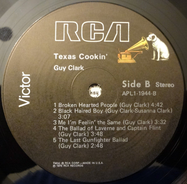 Guy Clark : Texas Cookin' (LP, Album, Ind)