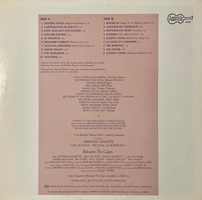 Michael Doucet And Beausoleil : Belizaire The Cajun (Original Soundtrack) (LP, Album)