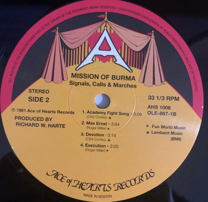 Mission Of Burma : Signals, Calls, And Marches (LP, EP, RE, RM)