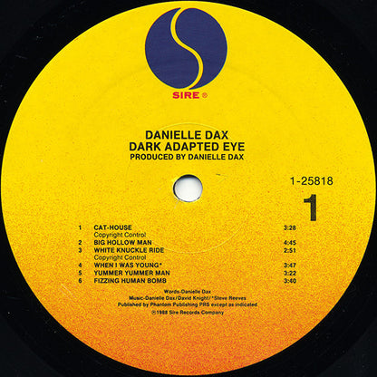 Danielle Dax : Dark Adapted Eye (LP, Album, Comp, All)