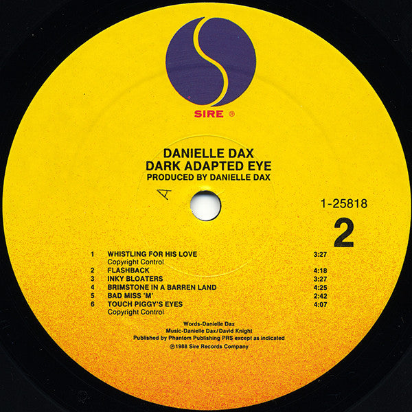 Danielle Dax : Dark Adapted Eye (LP, Album, Comp, All)