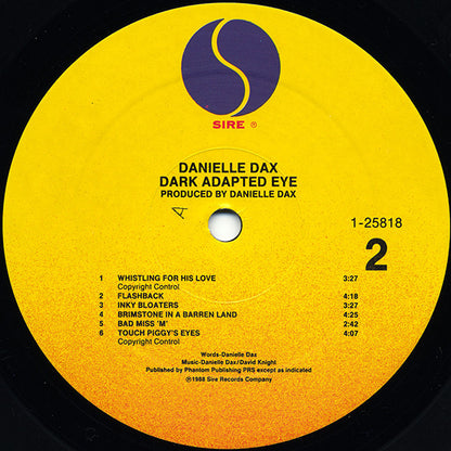 Danielle Dax : Dark Adapted Eye (LP, Album, Comp, All)