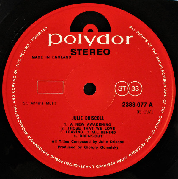 Julie Driscoll : 1969 (LP, Album)