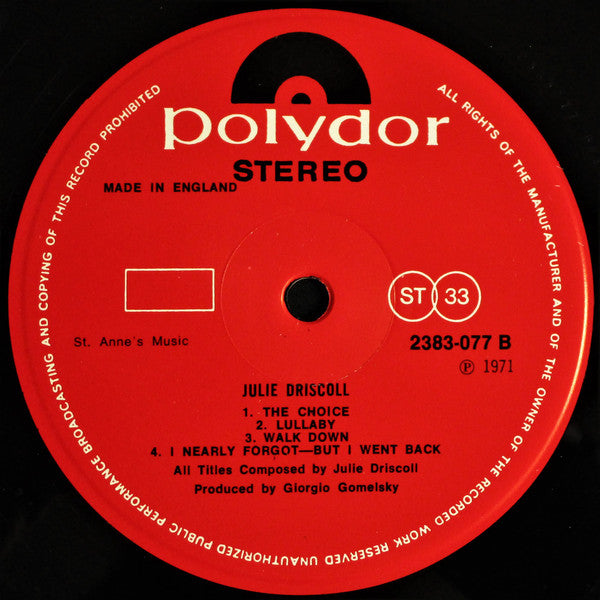Julie Driscoll : 1969 (LP, Album)