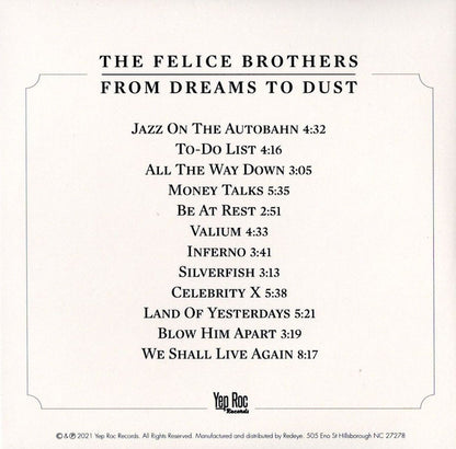 The Felice Brothers : From Dreams To Dust (CD, Album)