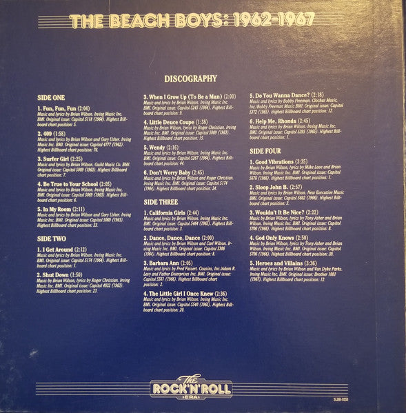 The Beach Boys : The Rock 'N' Roll Era - The Beach Boys: 1962-1967 (2xLP, Comp, Mono, RM, Box)
