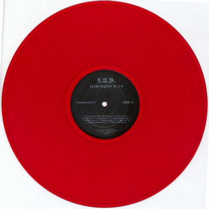 S.O.D.: Stormtroopers of Death* : Speak English Or Die (LP, Album, Ltd, RE, Red)
