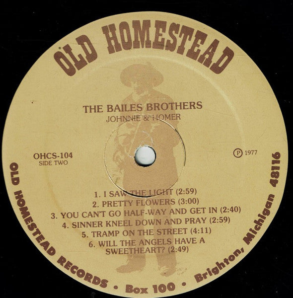 Bailes Brothers (Johnnie And Homer)* : Early Radio Volume II (LP, Album)