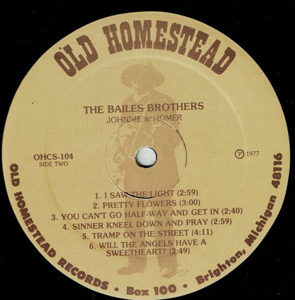 Bailes Brothers (Johnnie And Homer)* : Early Radio Volume II (LP, Album)