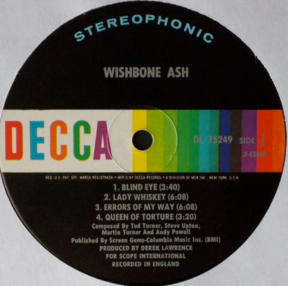 Wishbone Ash : Wishbone Ash (LP, Album, Pin)
