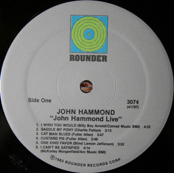 John Hammond* : John Hammond Live (LP, Album)