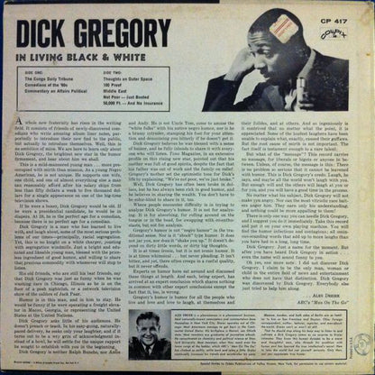 Dick Gregory : In Living Black And White (LP, Album, Mono, Abb)