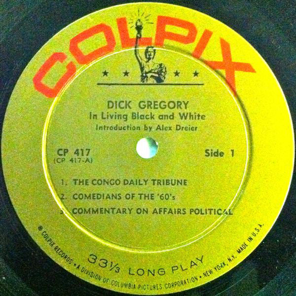 Dick Gregory : In Living Black And White (LP, Album, Mono, Abb)