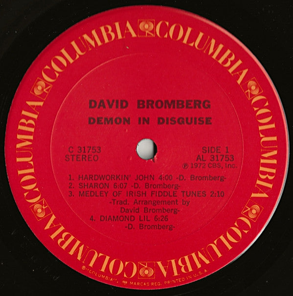 David Bromberg : Demon In Disguise (LP, Album, Pit)