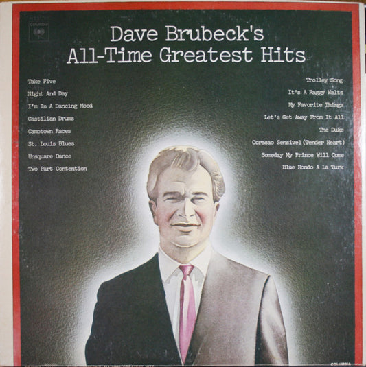 Dave Brubeck : Dave Brubeck's All-Time Greatest Hits (2xLP, Comp)