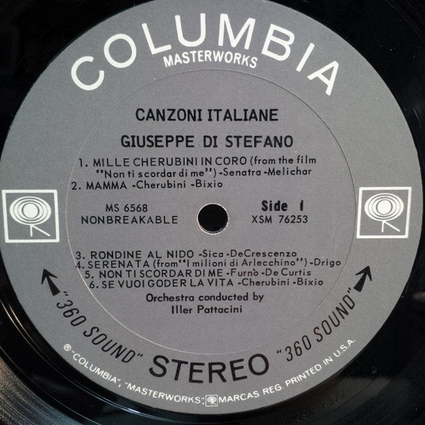 Giuseppe di Stefano : Canzoni Italiane (LP, Album)